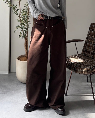 シルバーリベットカーブパンツ SY0140