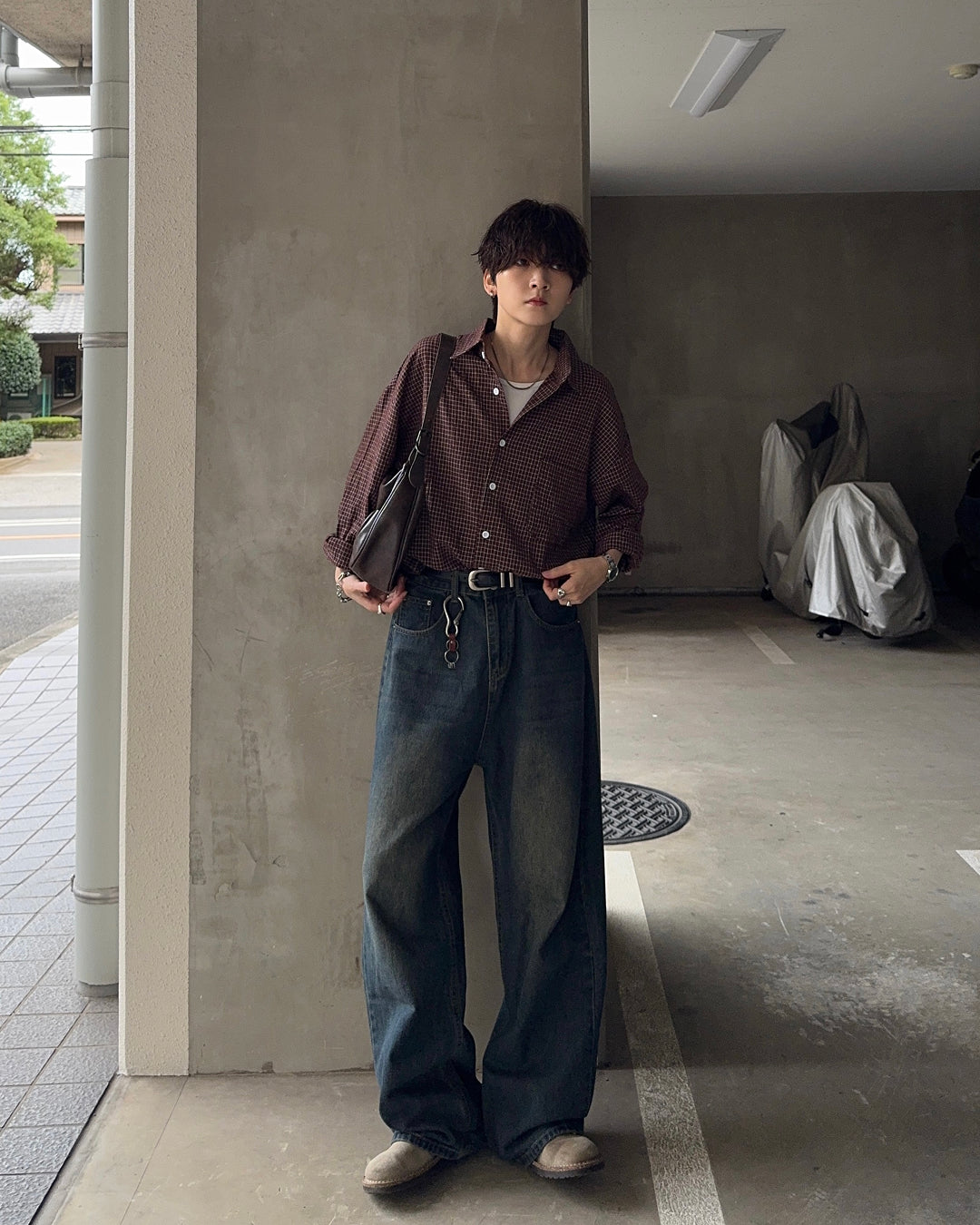 グリッドチェックシャツ SY0165