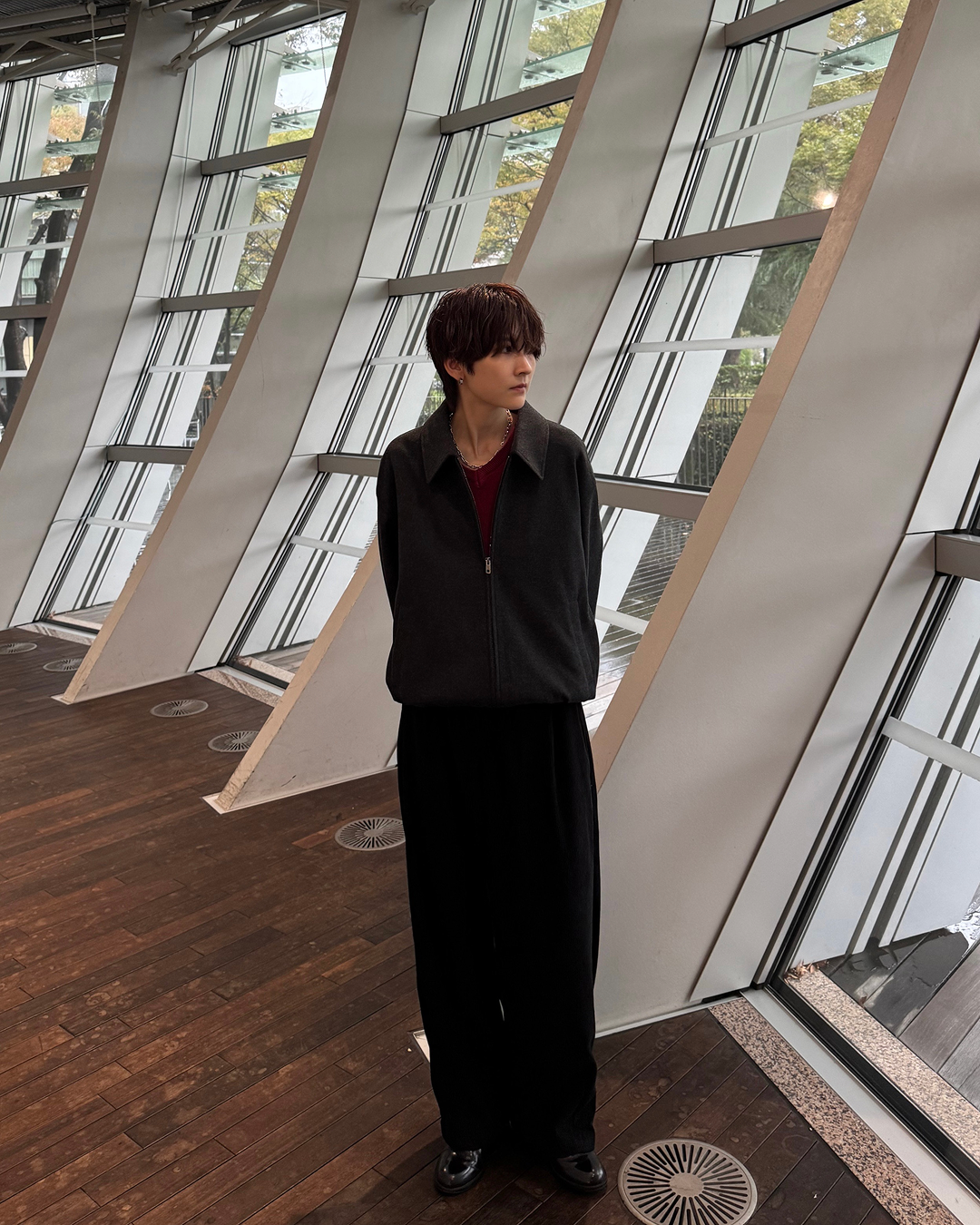 タックストレートコーデュロイパンツ SY0184