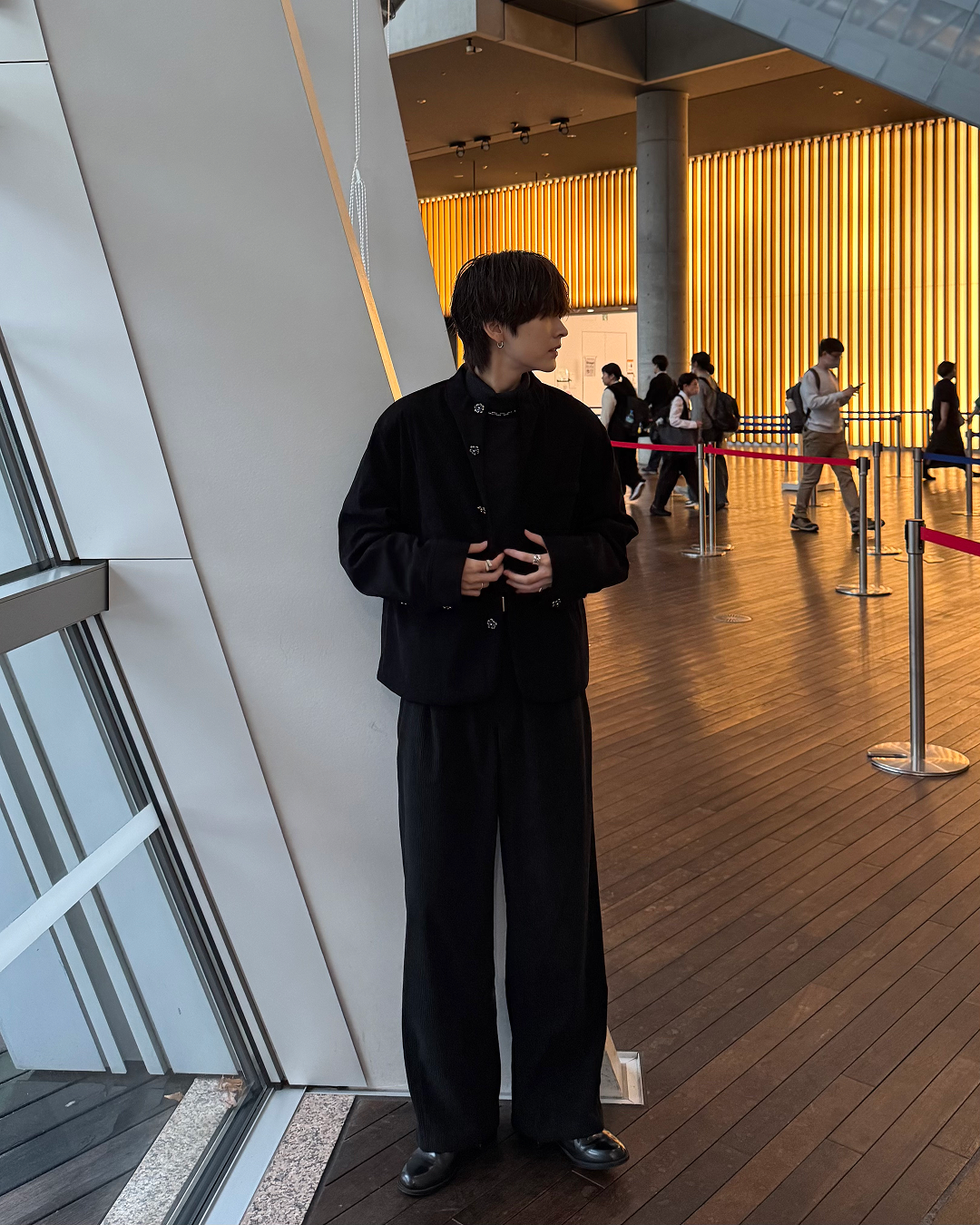 タックストレートコーデュロイパンツ SY0184