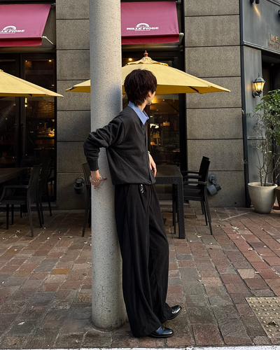 タックストレートコーデュロイパンツ SY0184