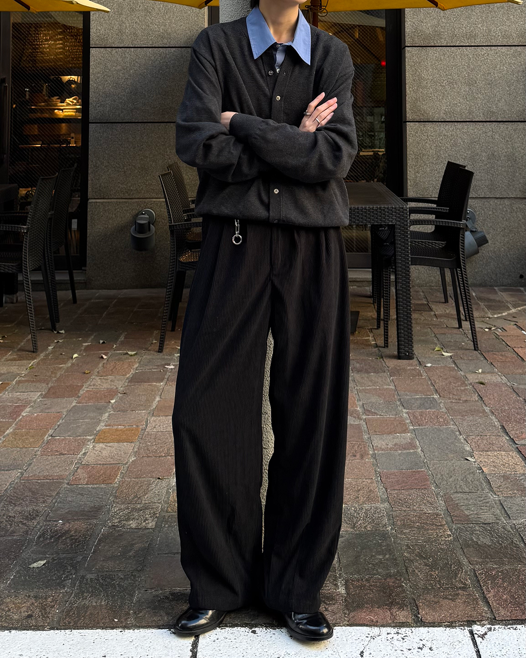 タックストレートコーデュロイパンツ SY0184