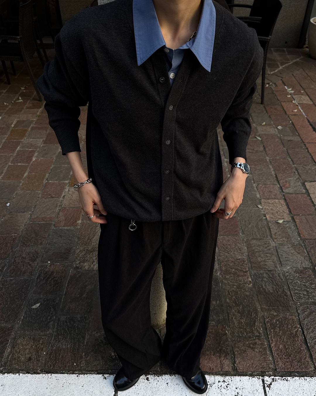 タックストレートコーデュロイパンツ SY0184