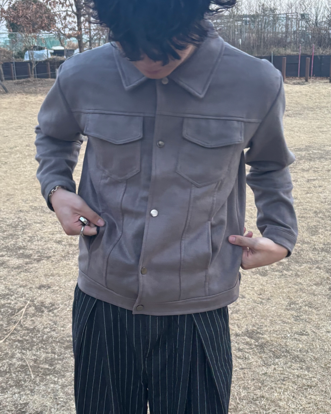 スエードタッチトラッカージャケット　SZ0005