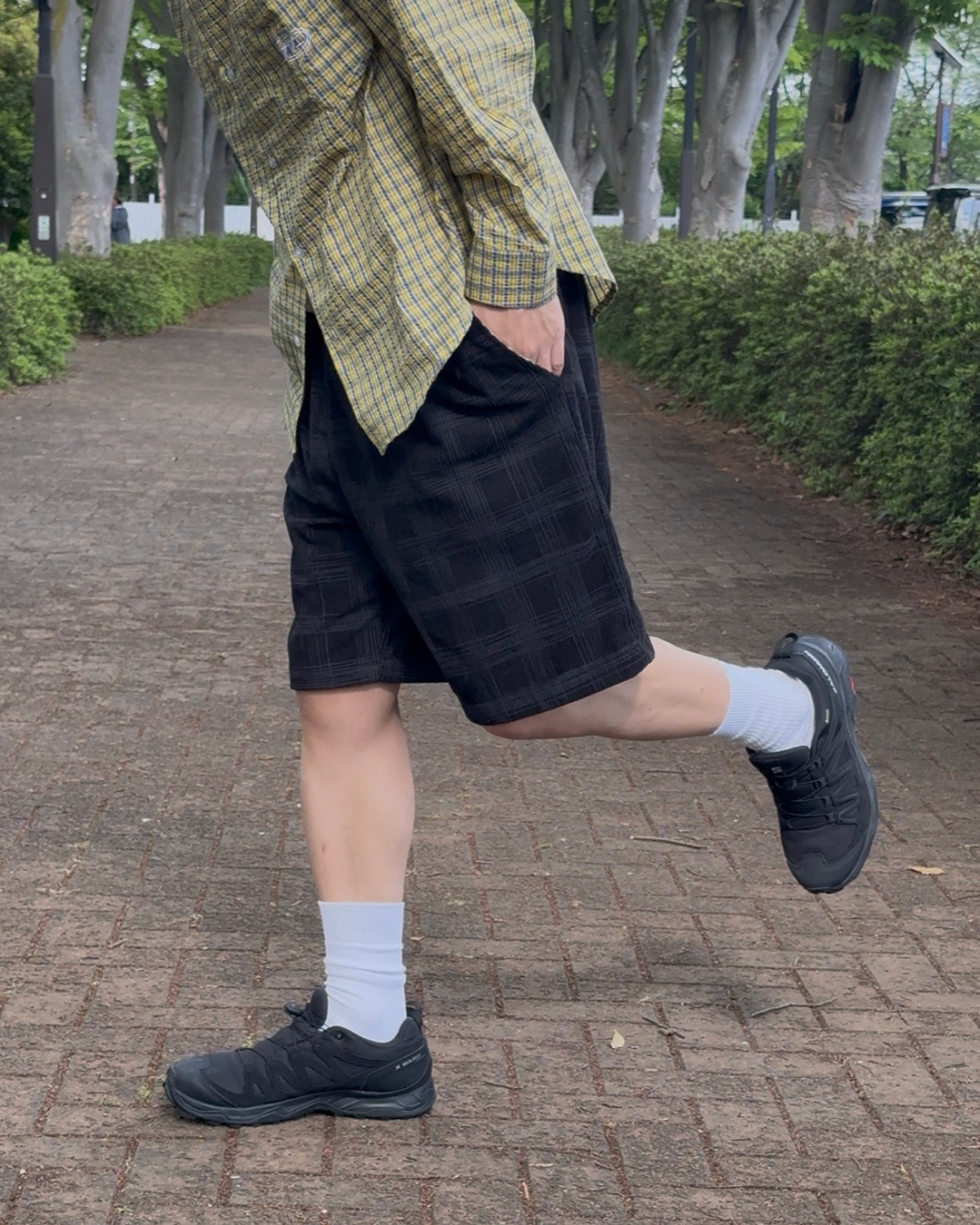 カジュアルチェックイージーハーフパンツ SZ0014