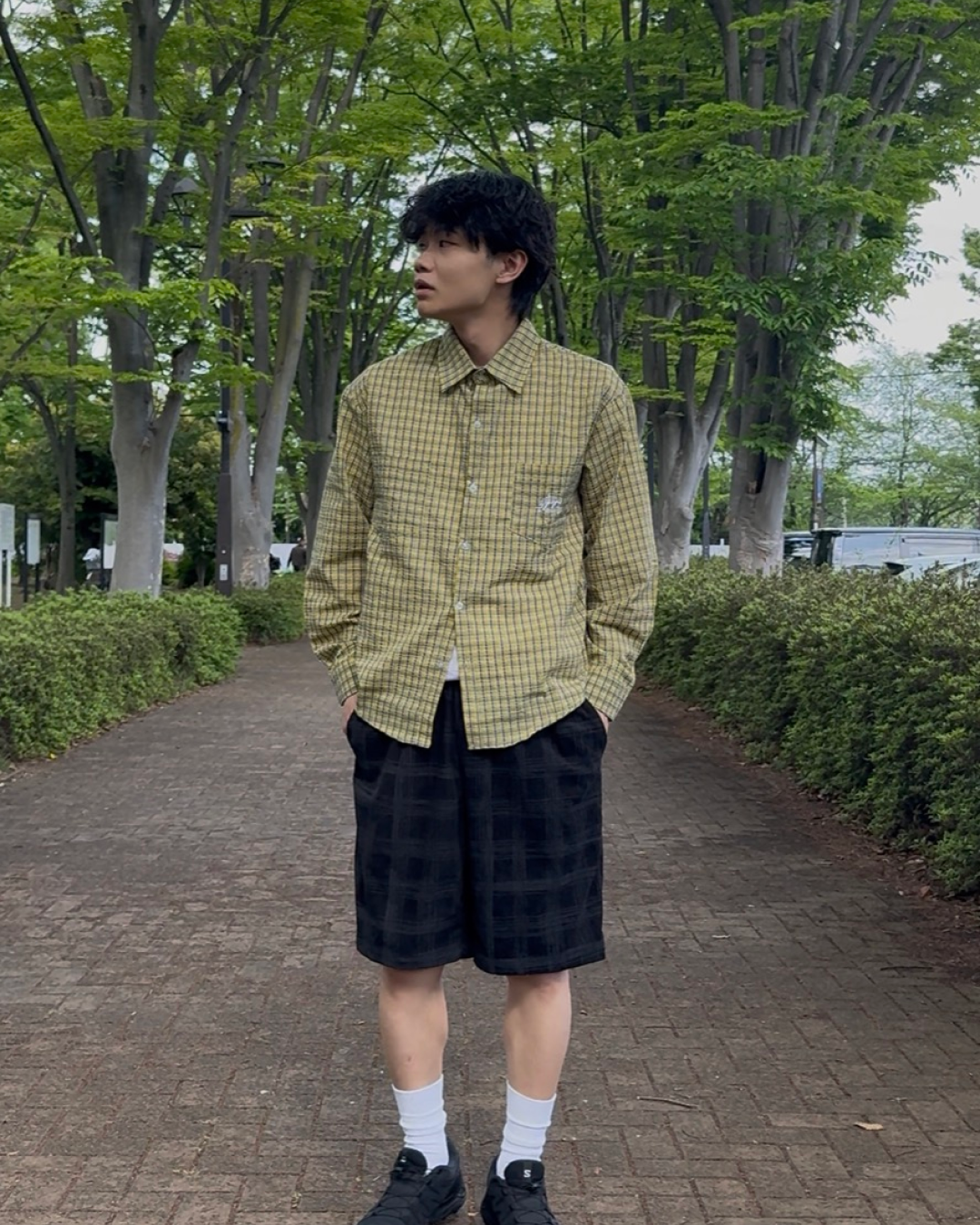 カジュアルチェックイージーハーフパンツ SZ0014 – YOLO（ヨロ