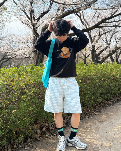 チェックシアーサッカーハーフパンツ SZ0016