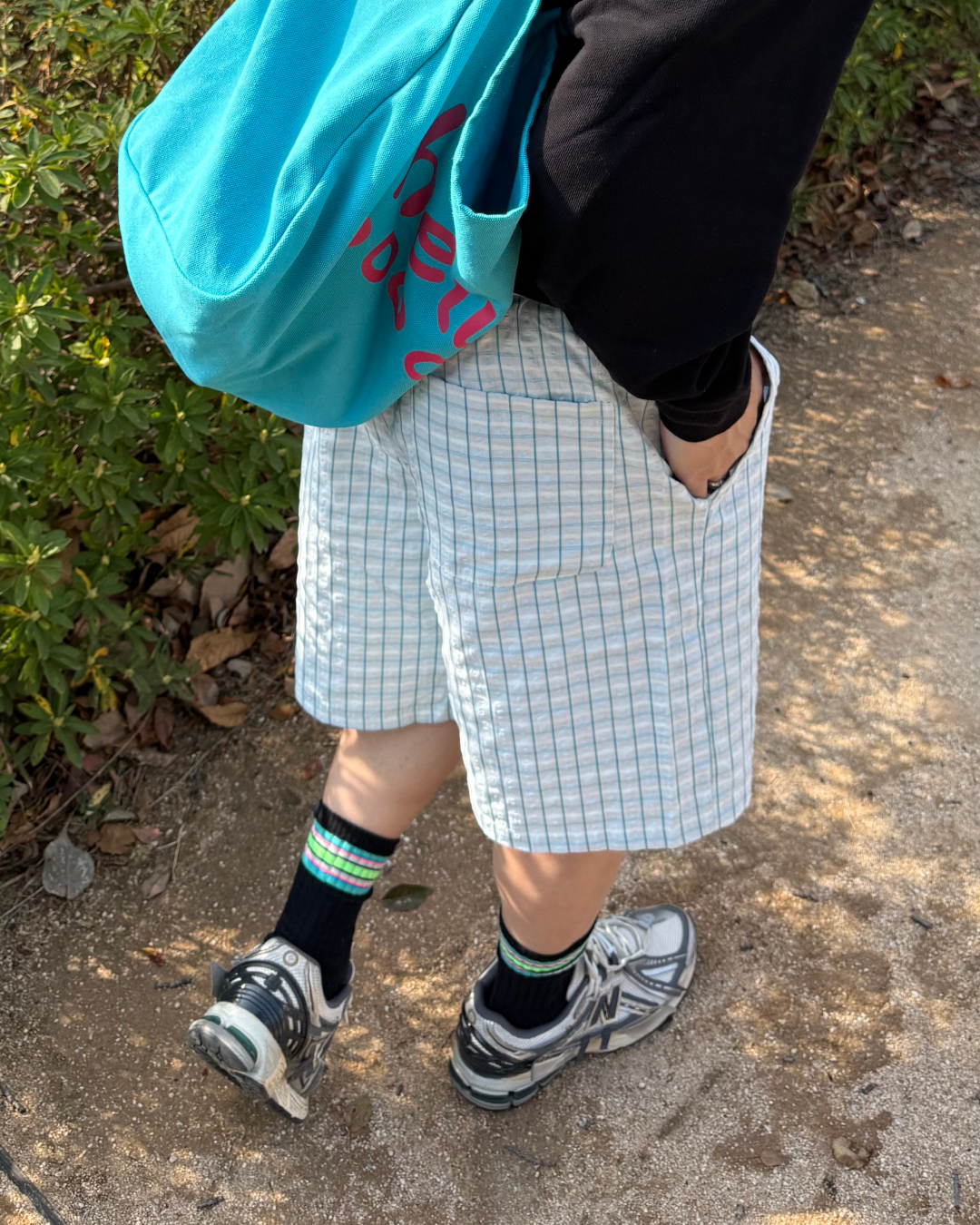 チェックシアーサッカーハーフパンツ SZ0016