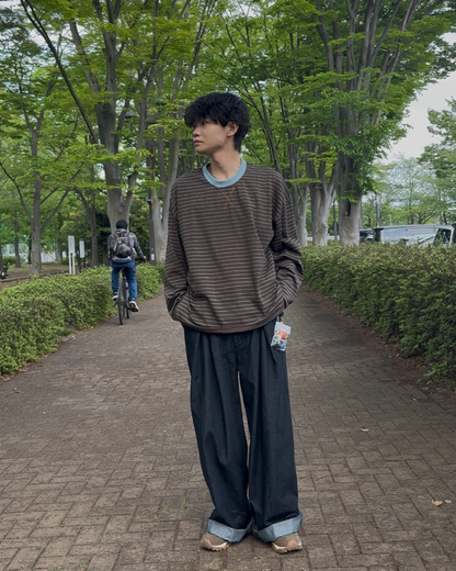 ミュートラインルーズボーダートップス SZ0051