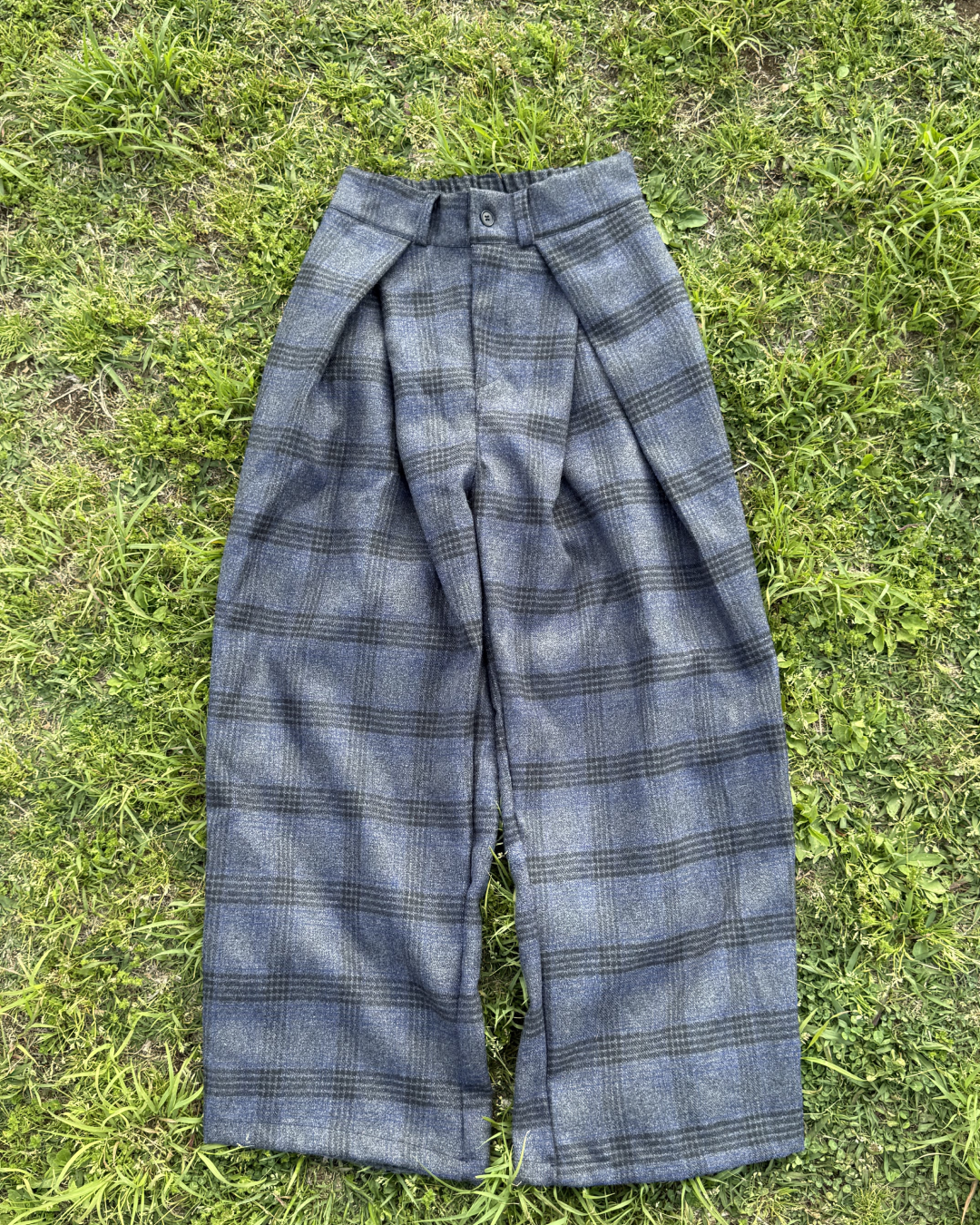 2タックチェックパンツ SZ0052