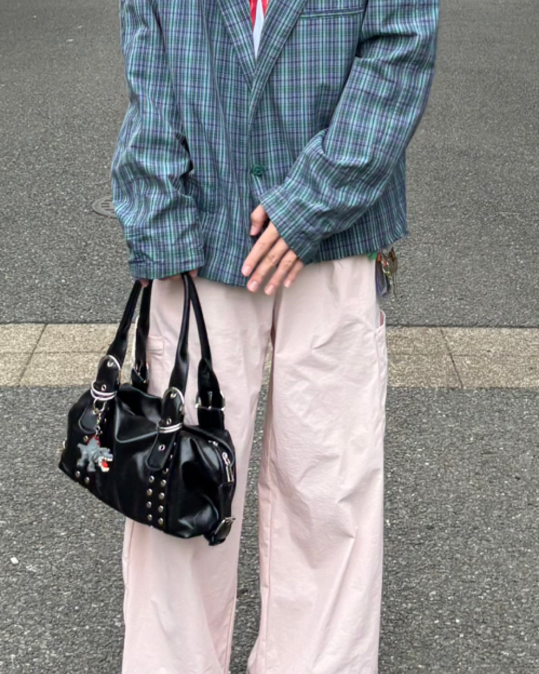 シルバースタッズハンドバッグ SZ0124