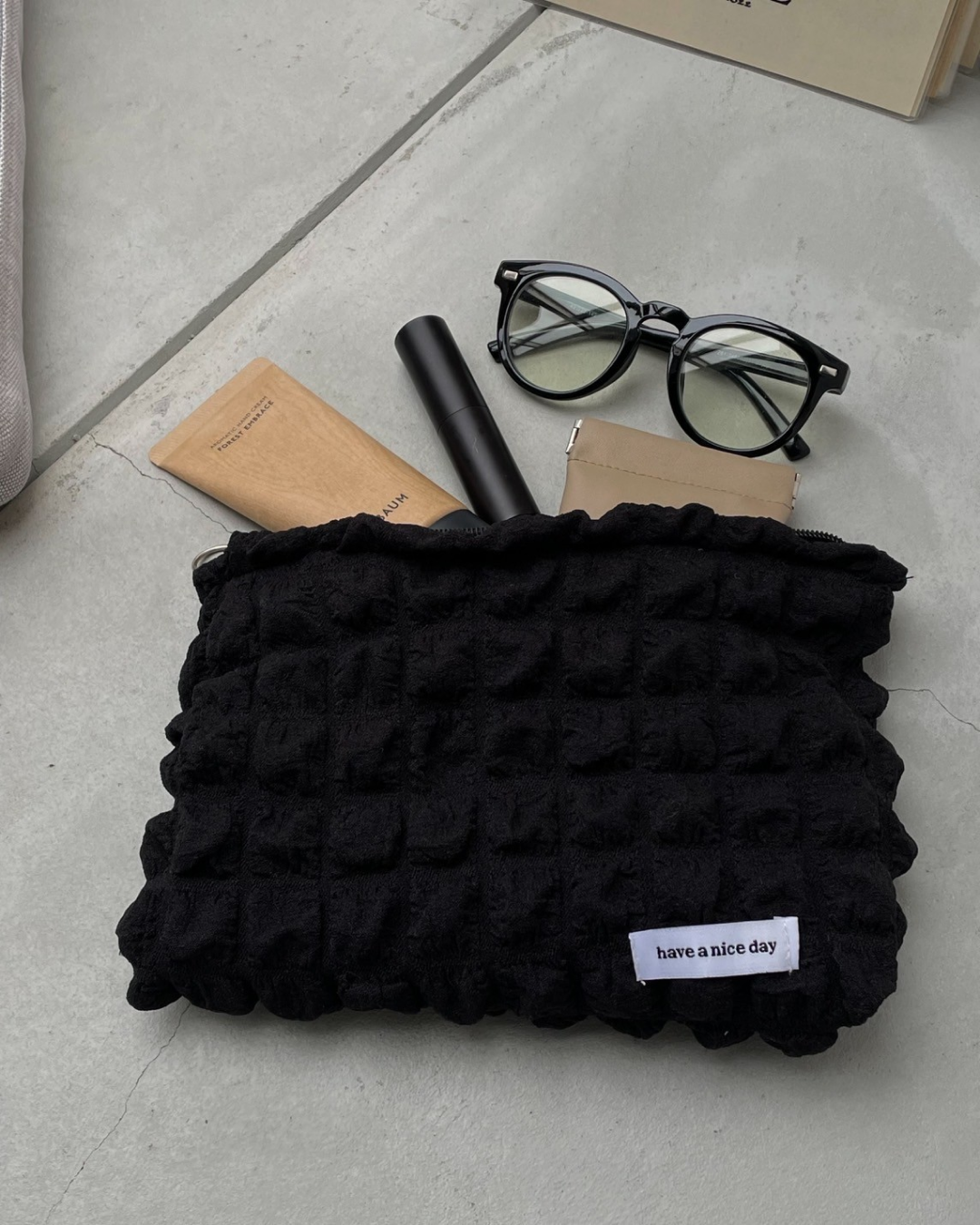 Black Waffle Pouch T0020