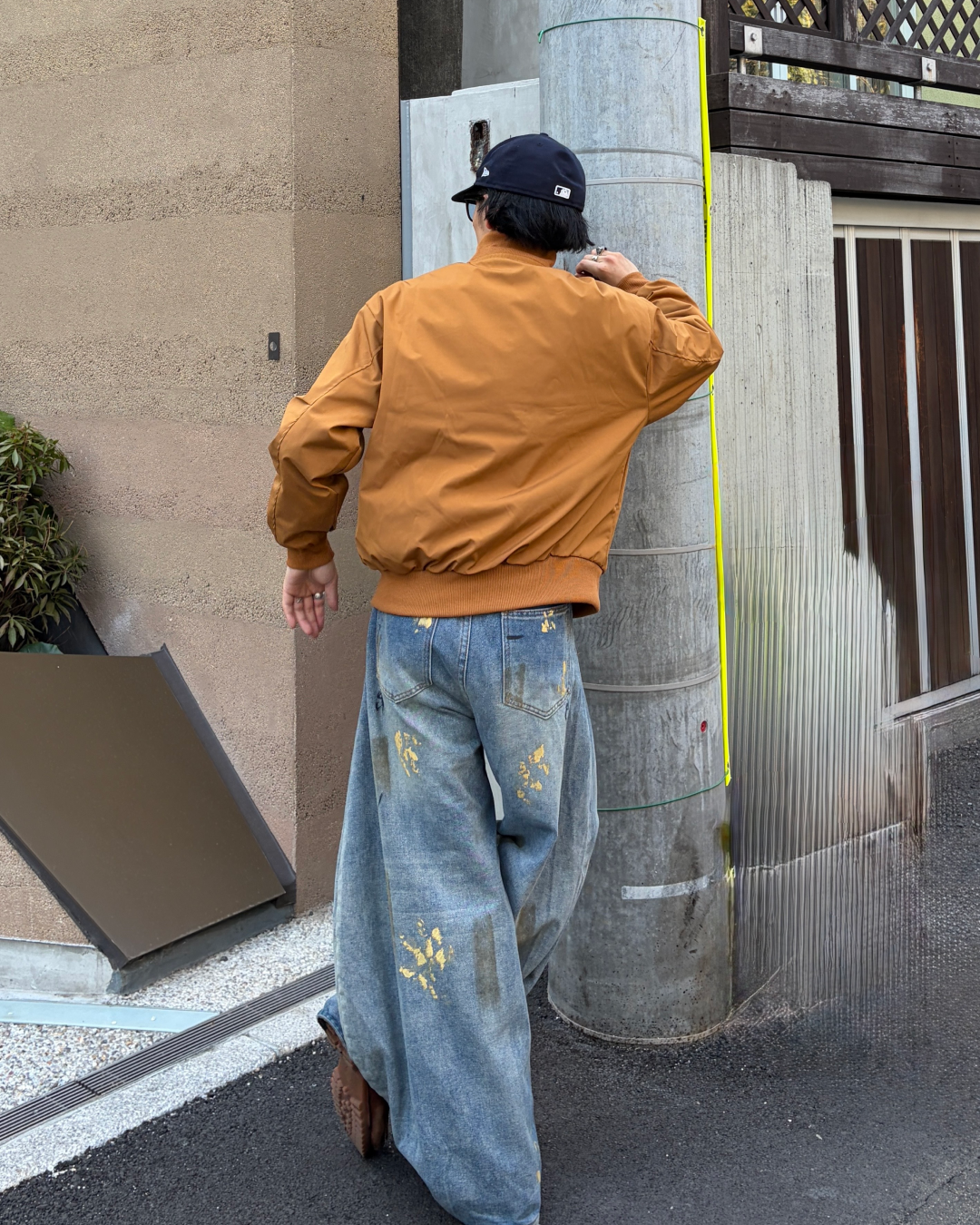 ペイントバルーンカーブデニムパンツ TK0001