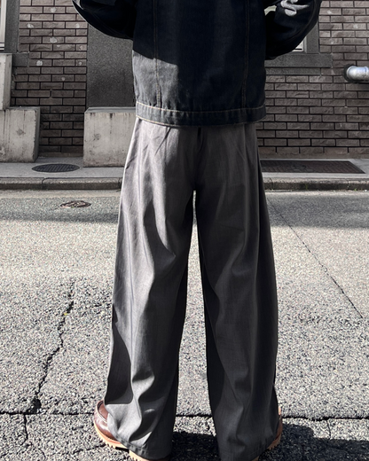 グレーワイドスラックス TK0015