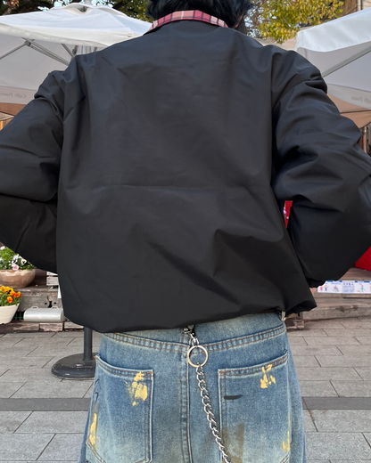 チェックライニングジャケット TK0016