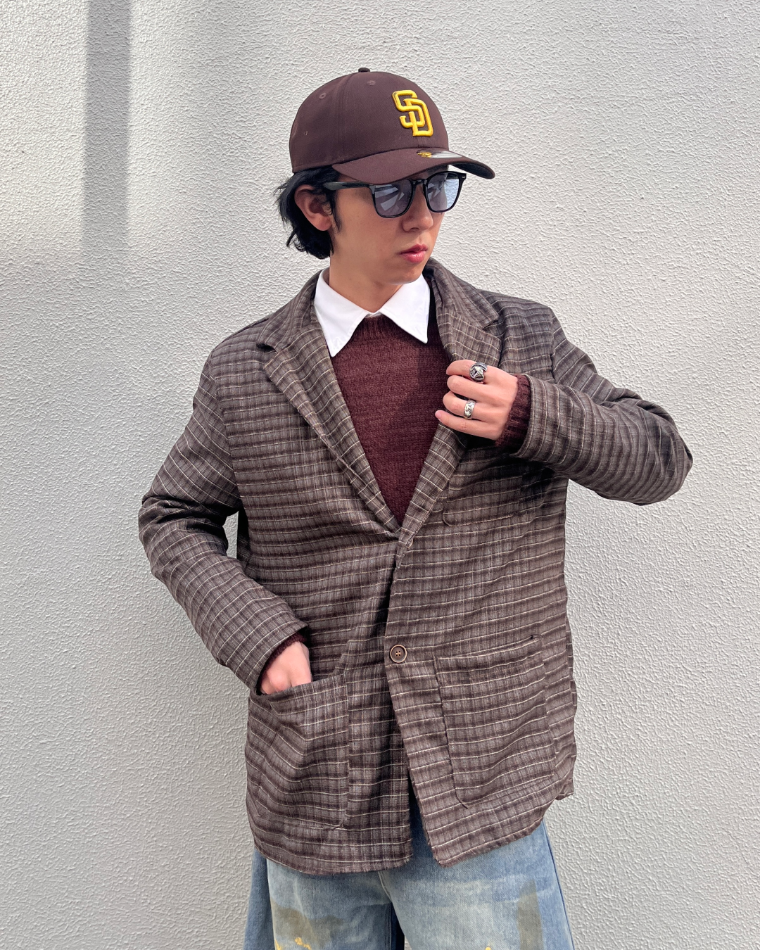 チェック柄テーラードジャケット TK0020