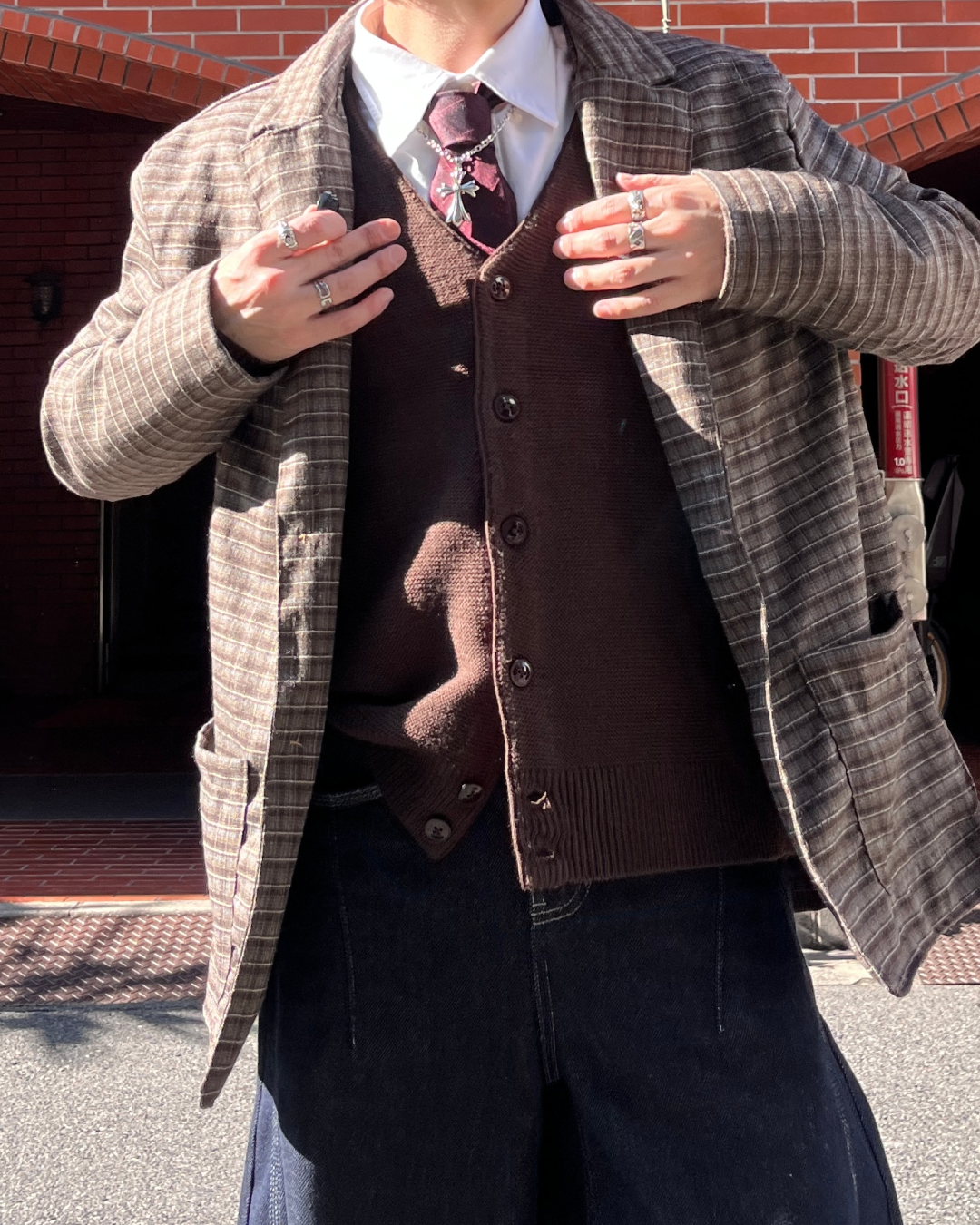 チェック柄テーラードジャケット TK0020