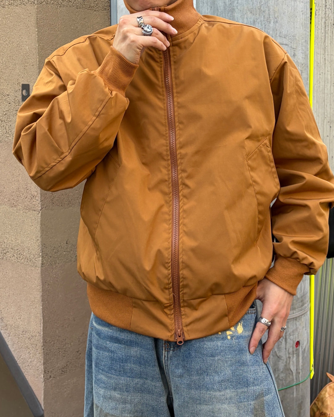 スタンドカラーミニマルジャケット TK0071