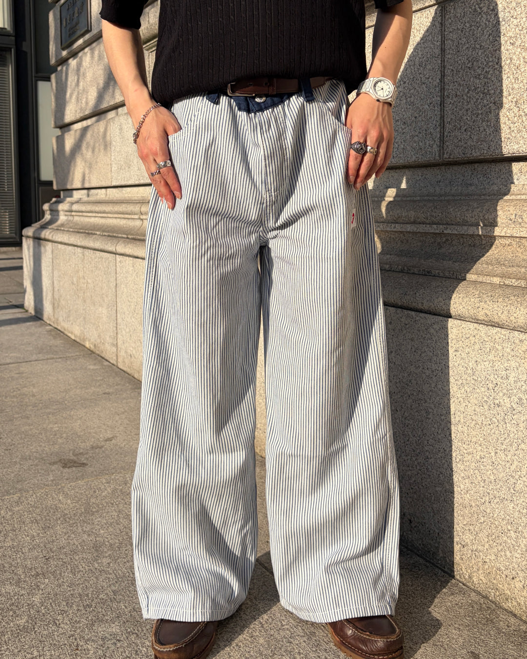 ピンストライプルーズパンツ TK0093