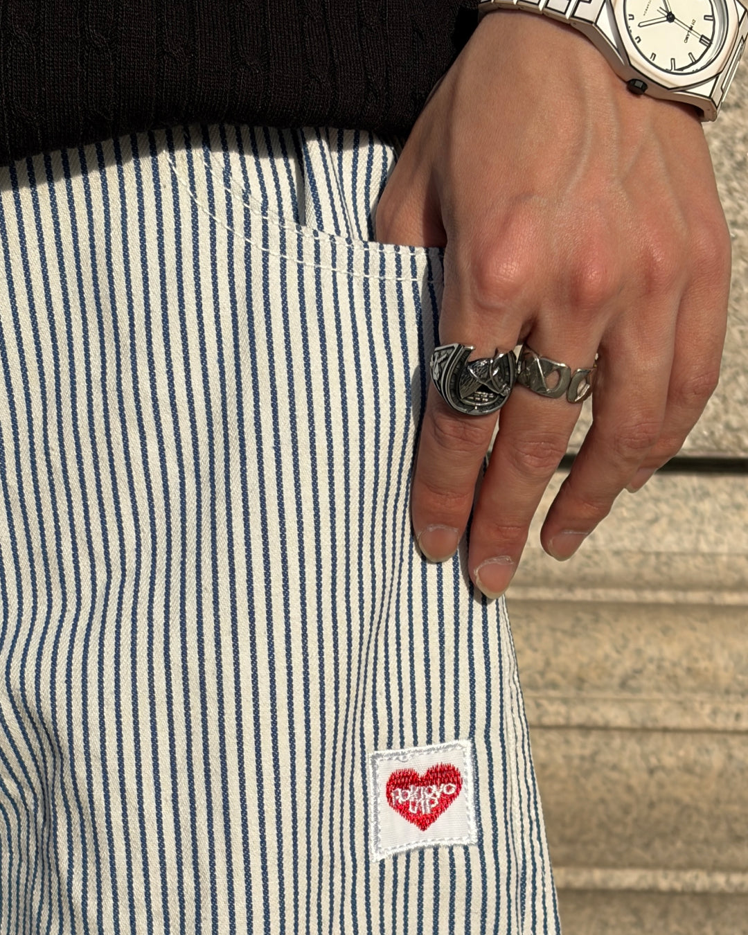 ピンストライプルーズパンツ TK0093