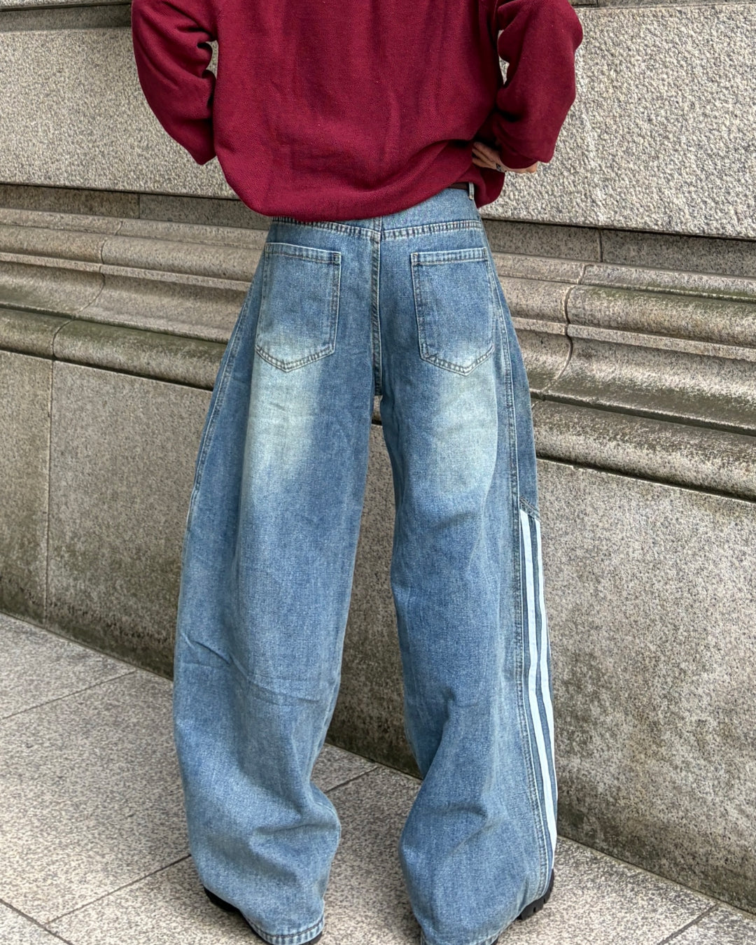ラインワイドレッグパンツ TK0098
