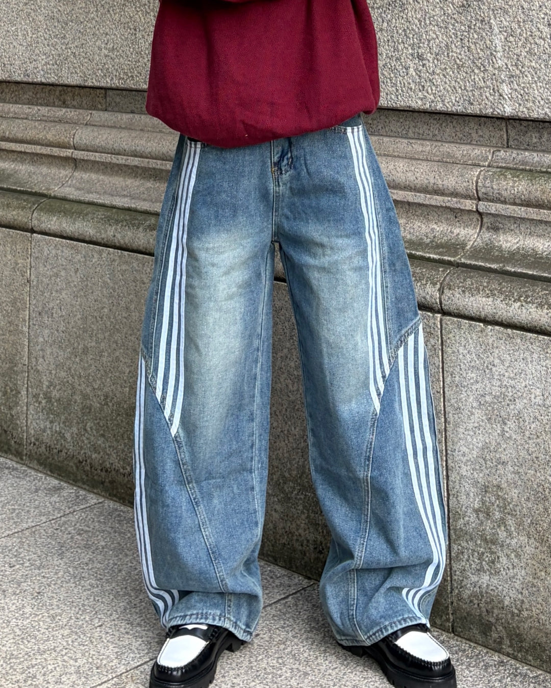 ラインワイドレッグパンツ TK0098