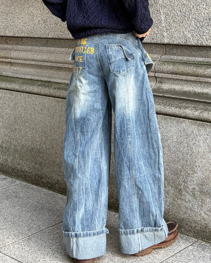 フェイクツーピースワイドレッグパンツ TK0101