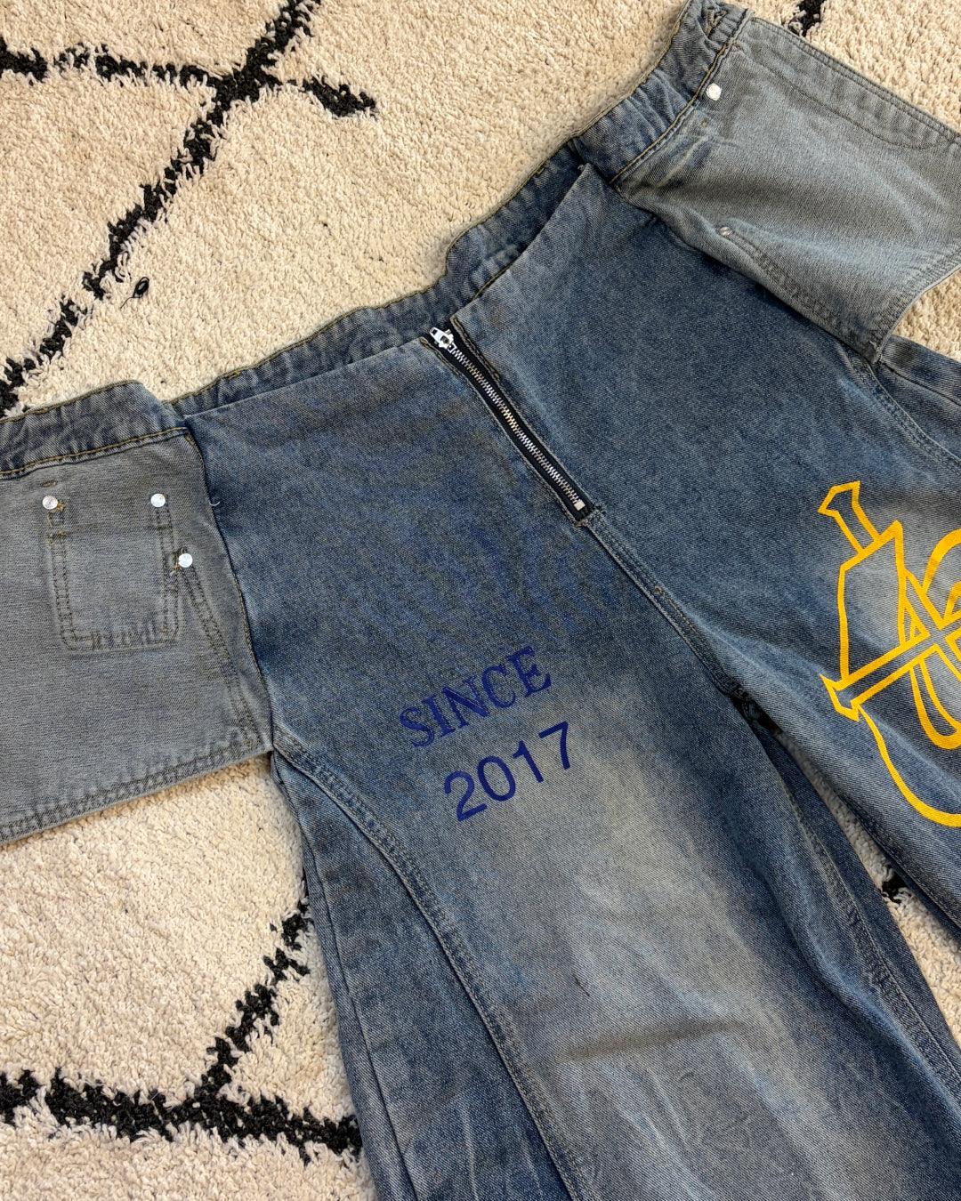 フェイクツーピースワイドレッグパンツ TK0101
