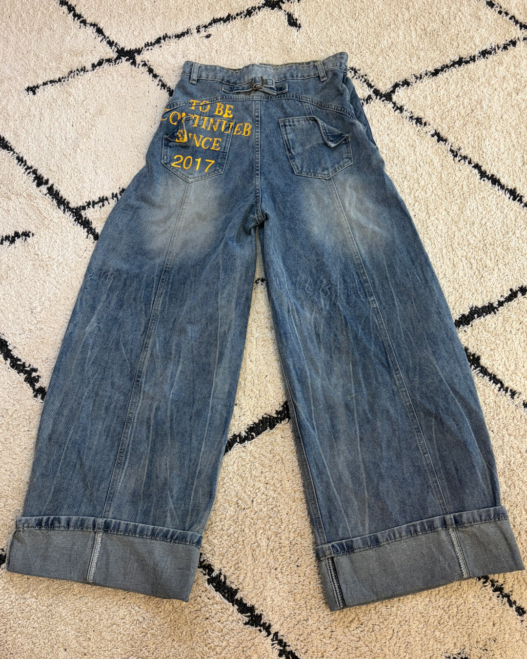フェイクツーピースワイドレッグパンツ TK0101