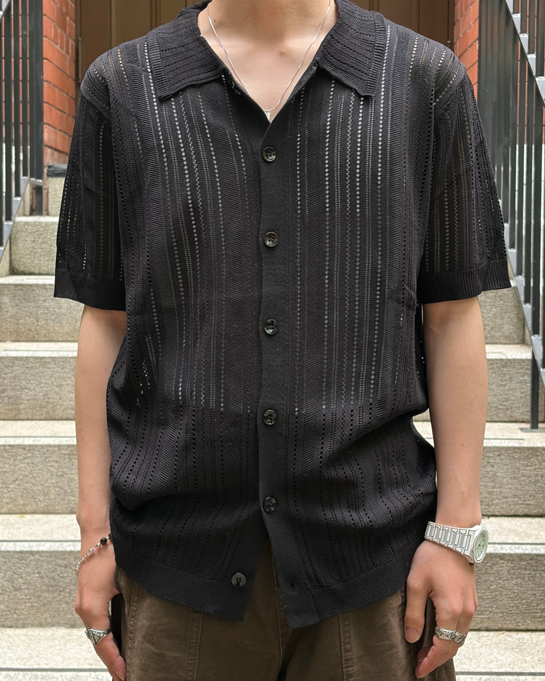 ボタンオープンサマーニシャツ TK0104