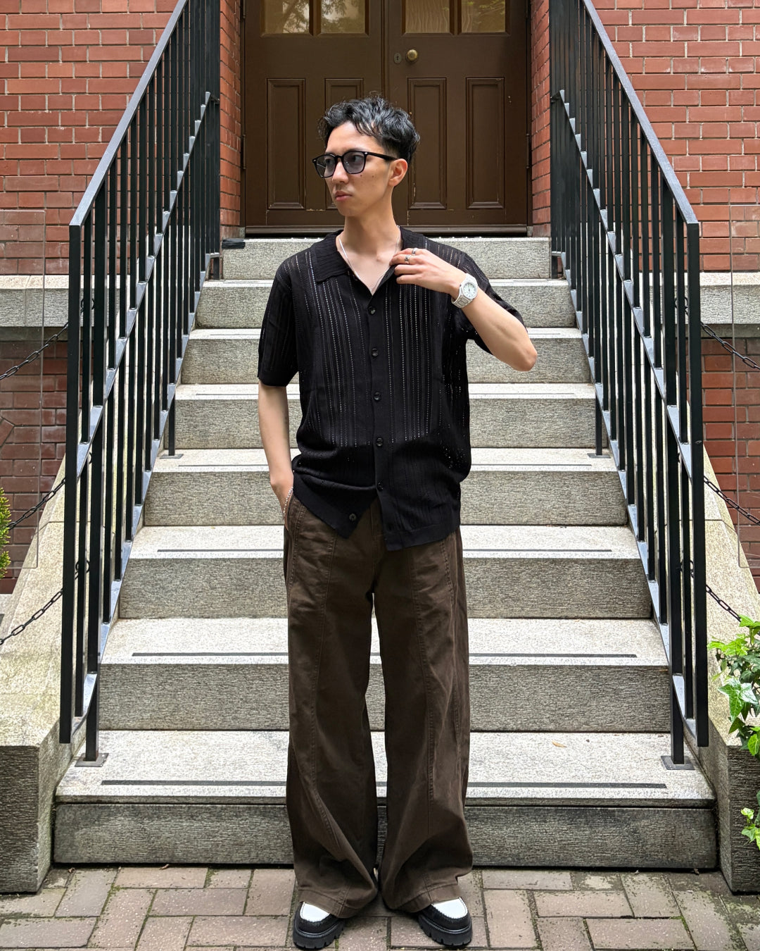 ボタンオープンサマーニシャツ TK0104