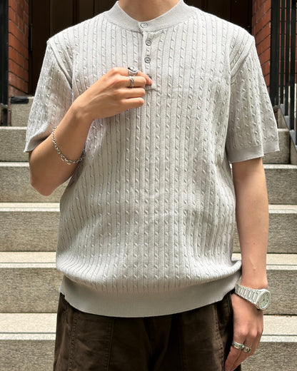 ヘンリーネックサマーニット TK0112