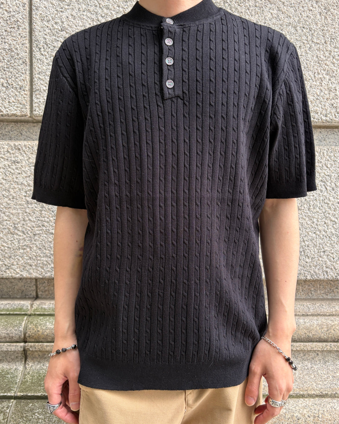 ヘンリーネックサマーニット TK0112