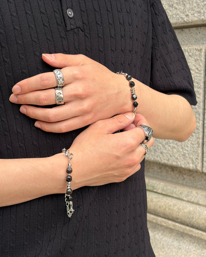 ブラックストーンブレスレット TK0115