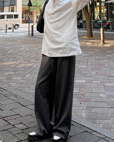 ワッフルヘンリーネックロングTシャツ TK0158