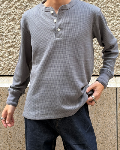 ベーシックヘンリーネックトップス TK0167