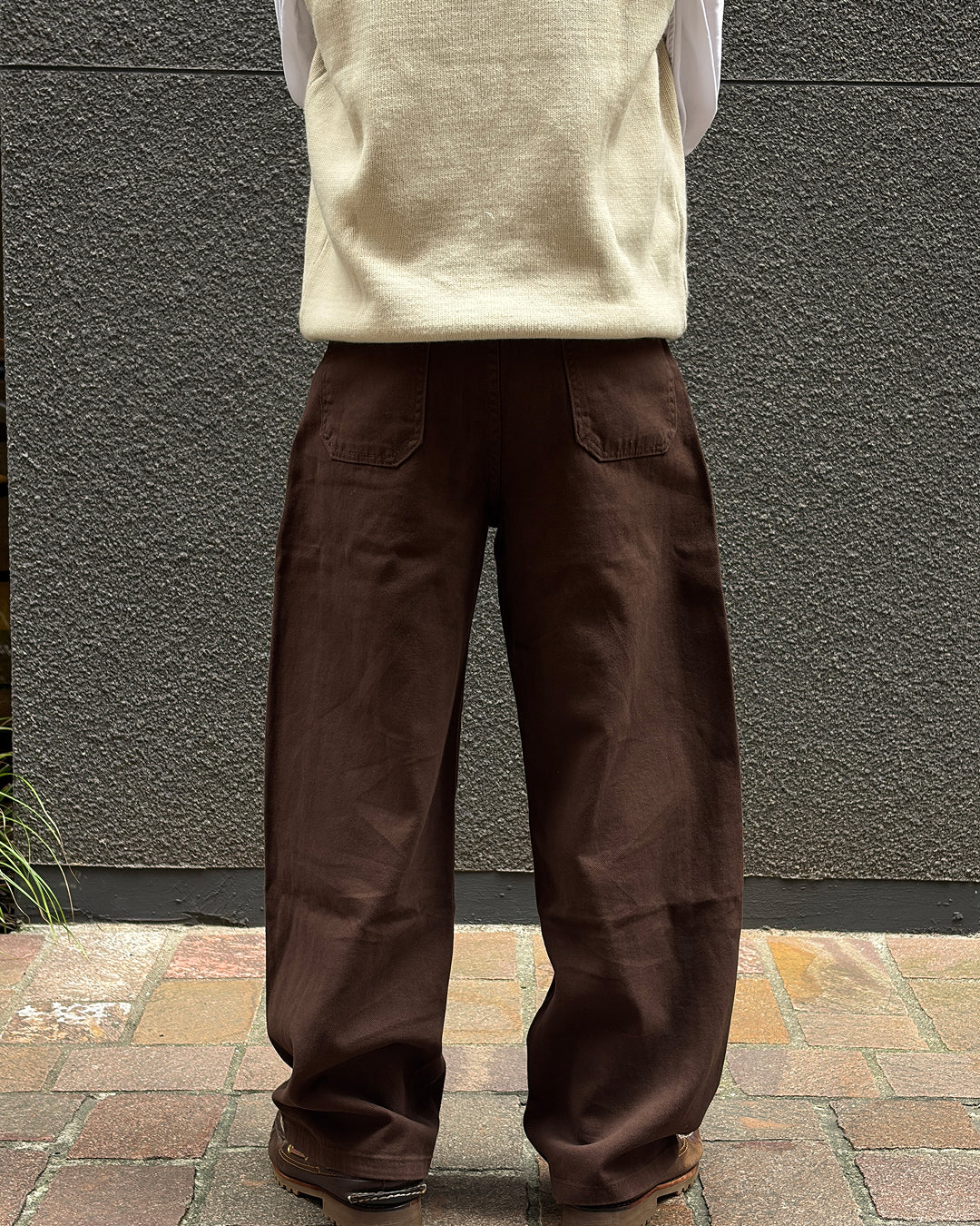 ブラウンワイドストレートパンツ TK0177