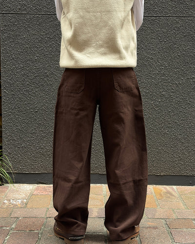 ブラウンワイドストレートパンツ TK0177