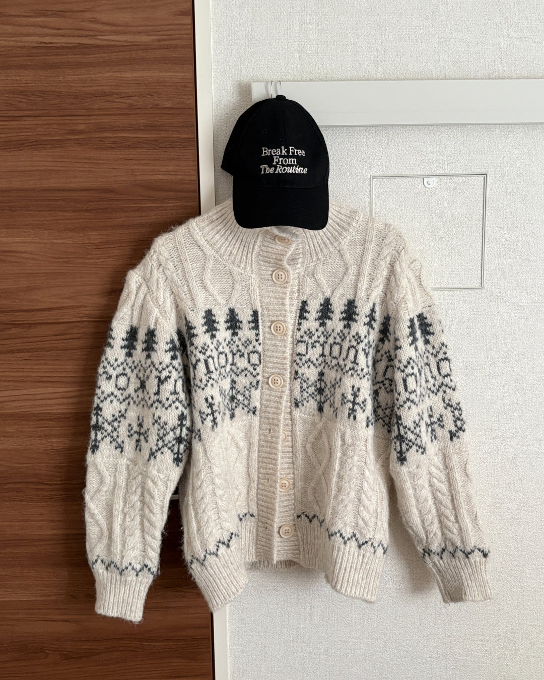 ノルディック柄カーディガンセーター TM0137