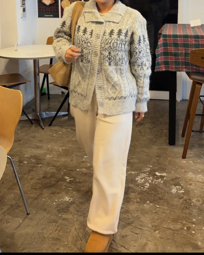 ノルディック柄カーディガンセーター TM0137