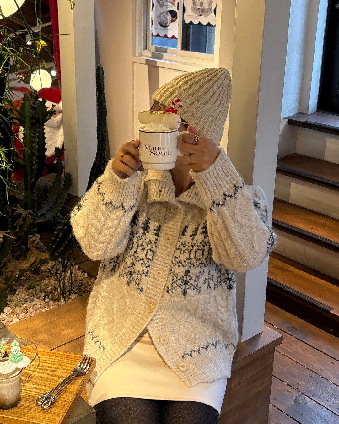 ノルディック柄カーディガンセーター TM0137