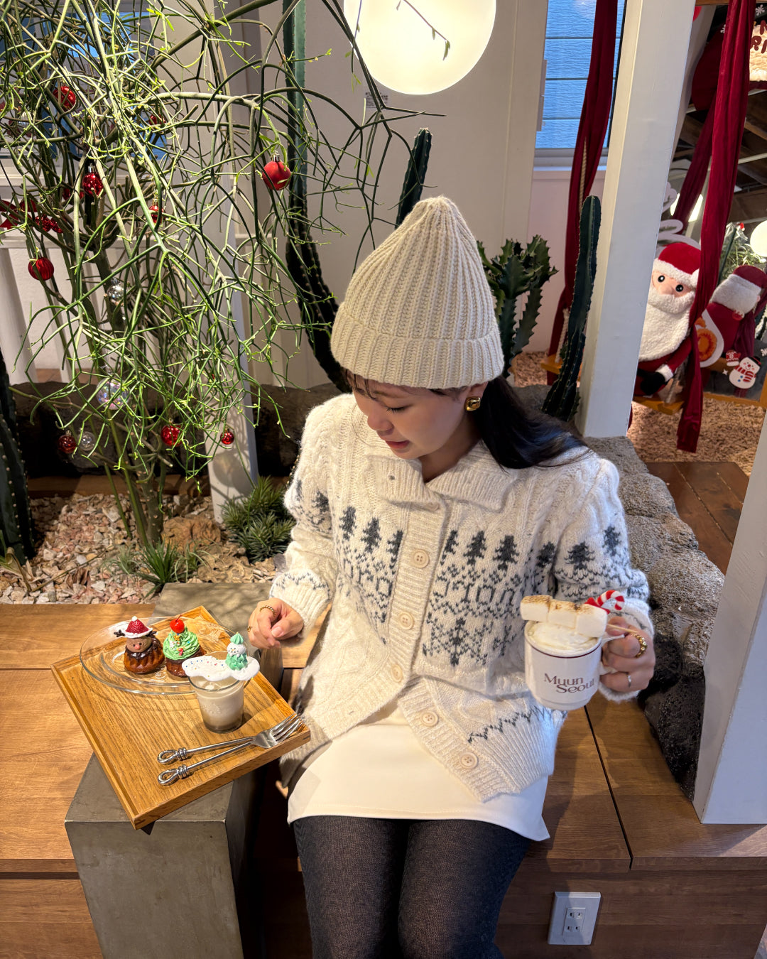 ノルディック柄カーディガンセーター TM0137