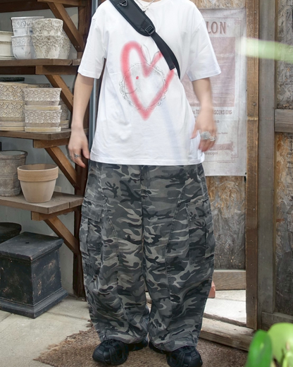 HEARTプリントTシャツ TN0091