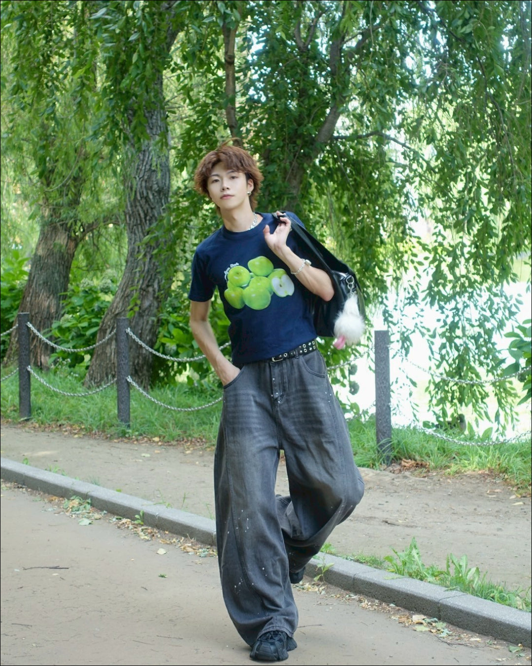 ペイント柄ブラックワイドバルーンデニム TN0183 – YOLO（ヨロ