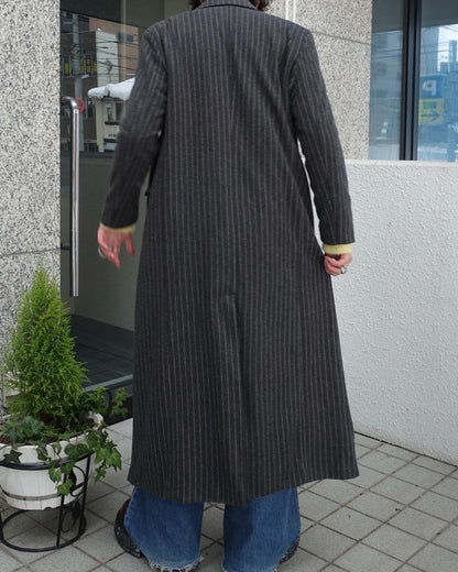 ストライプロングコート TN0289