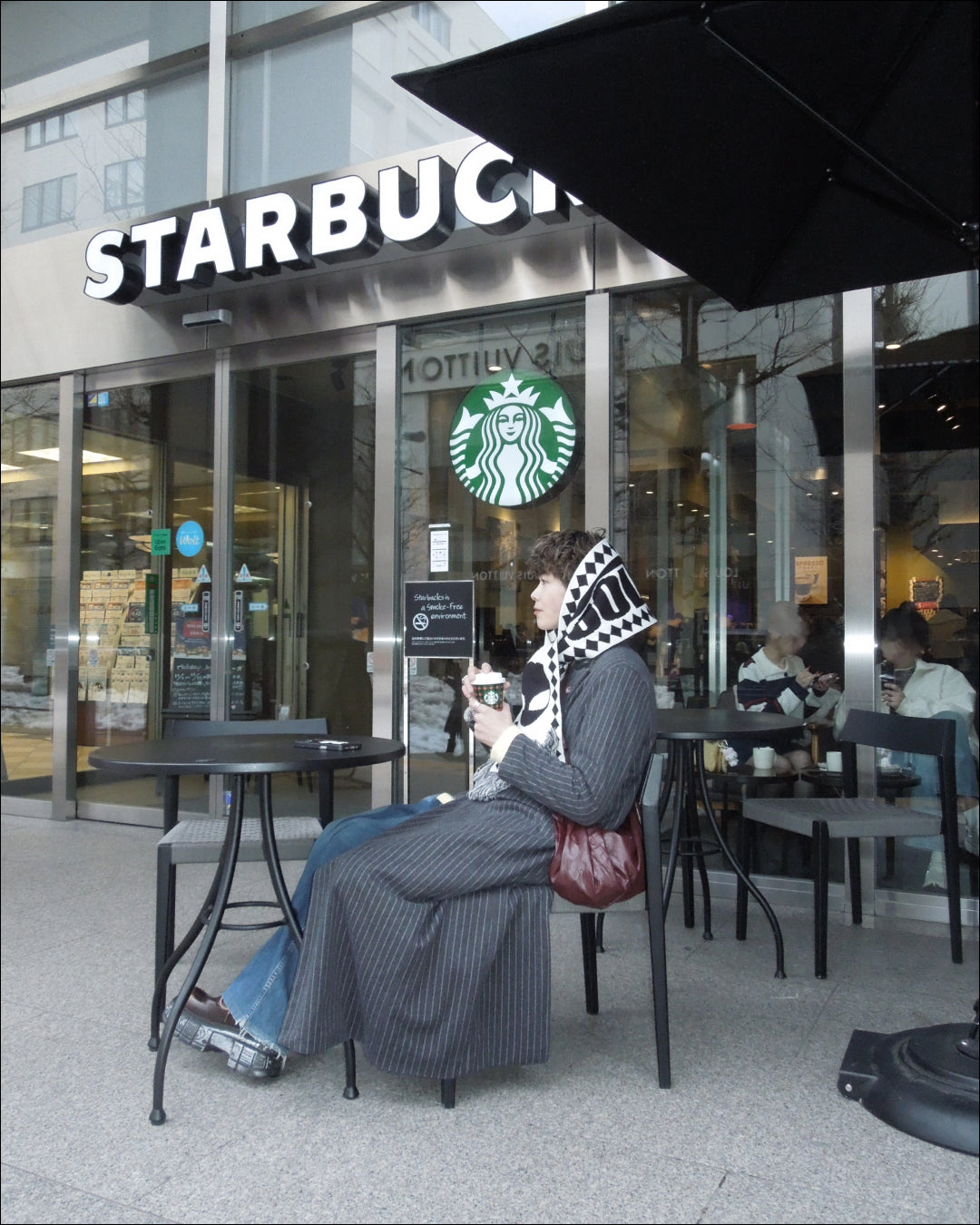 ストライプロングコート TN0289