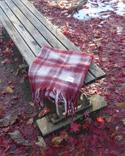 ワンカラーチェックマフラー TN0308