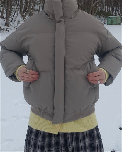 ハイネックショート丈ダウンジャケット TN0274