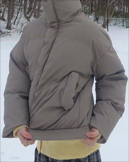 ハイネックショート丈ダウンジャケット TN0274