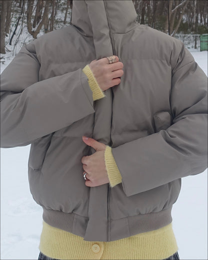 ハイネックショート丈ダウンジャケット TN0274